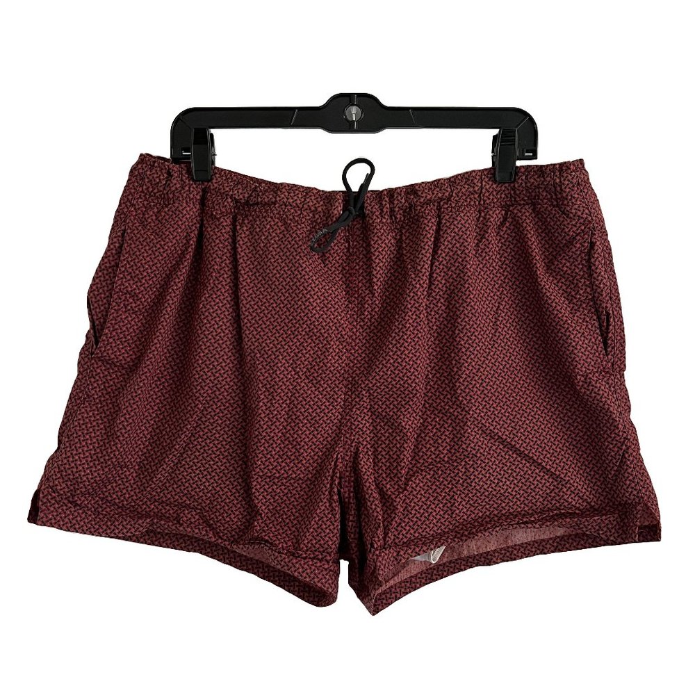 Ermenegildo Zegna Pink Blue Geometrical Patterned Swim Shorts Swimming Trunks